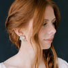 Bridal post back crystal earrings by twigs & honey
