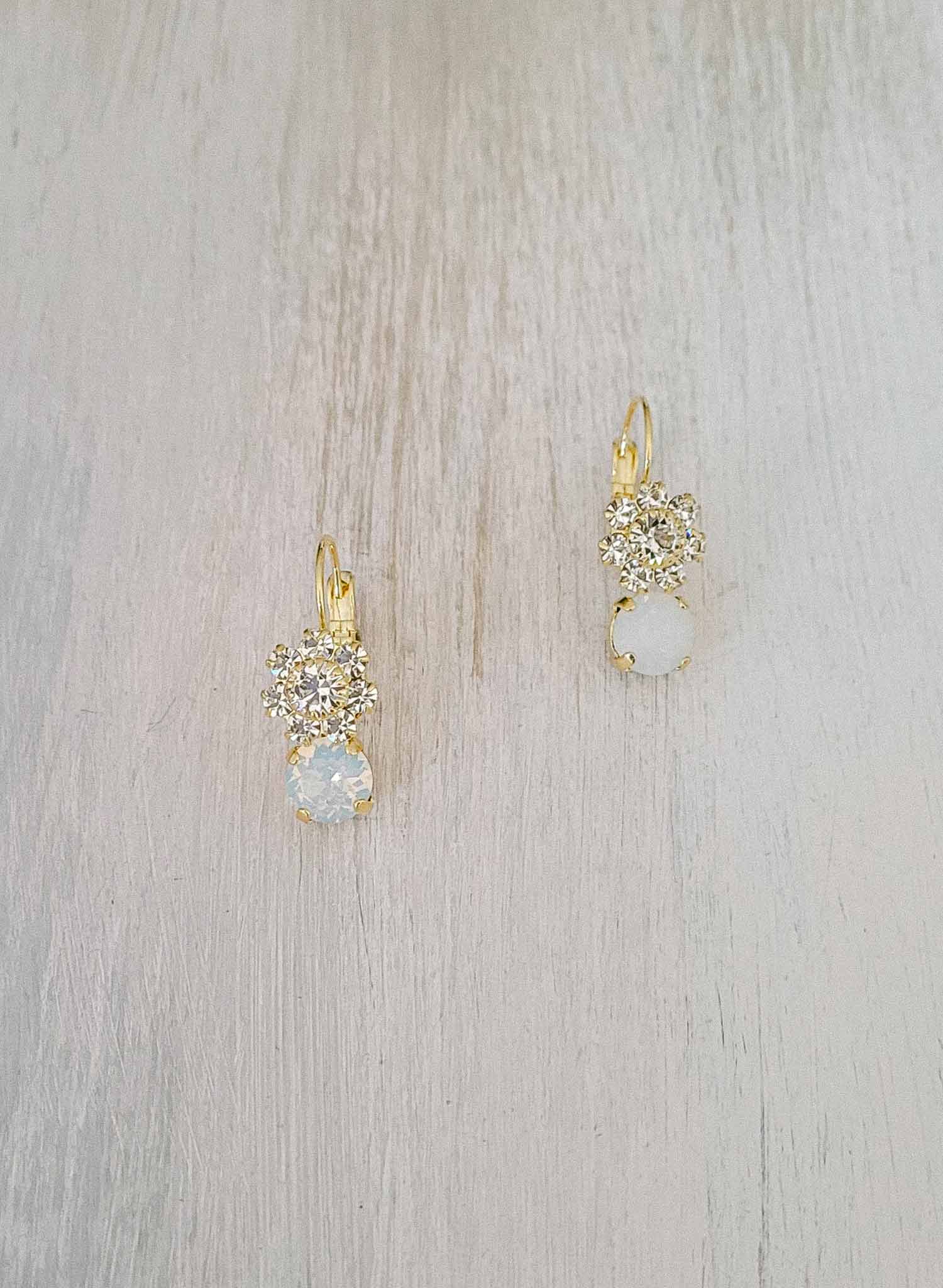 Crystal blossom drop earrings - Style #2384
