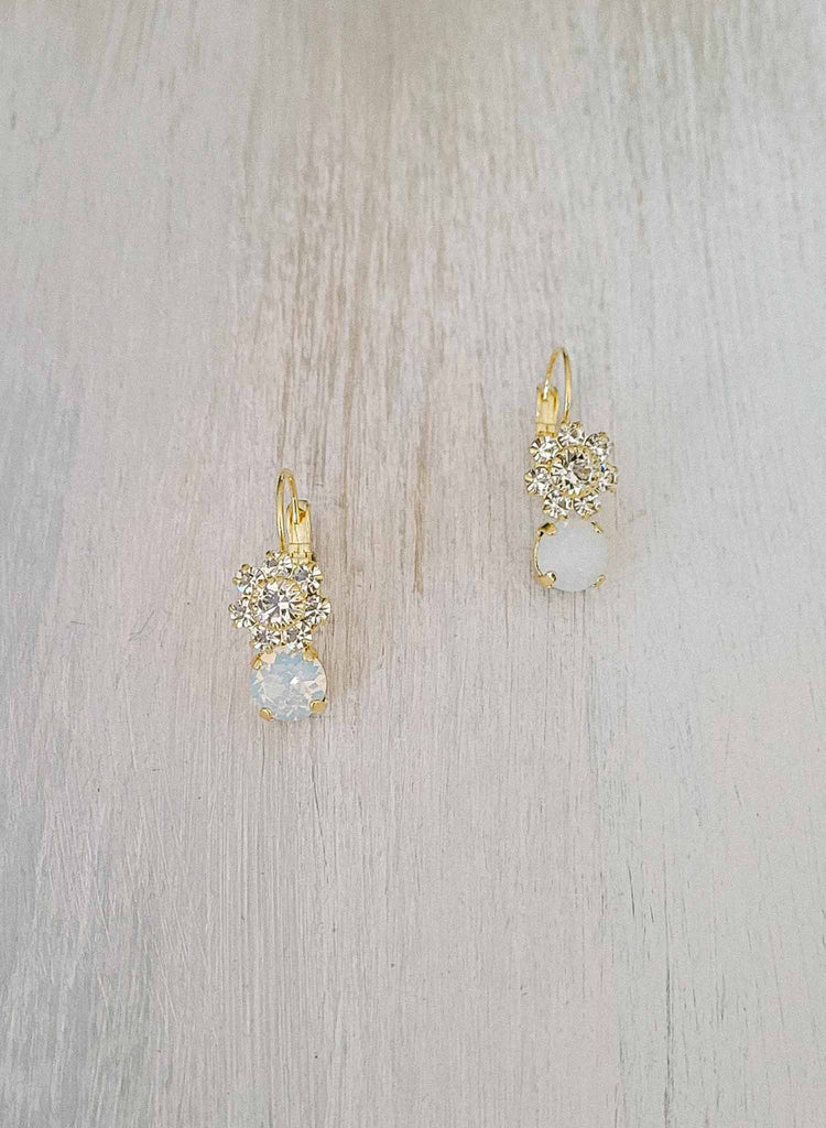 bridal jewelry, crystal drop earrings by twigs and honey