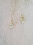 bridal jewelry, crystal drop earrings by twigs and honey