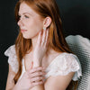 wedding earrings jewelry post back crystal by twigs and honey