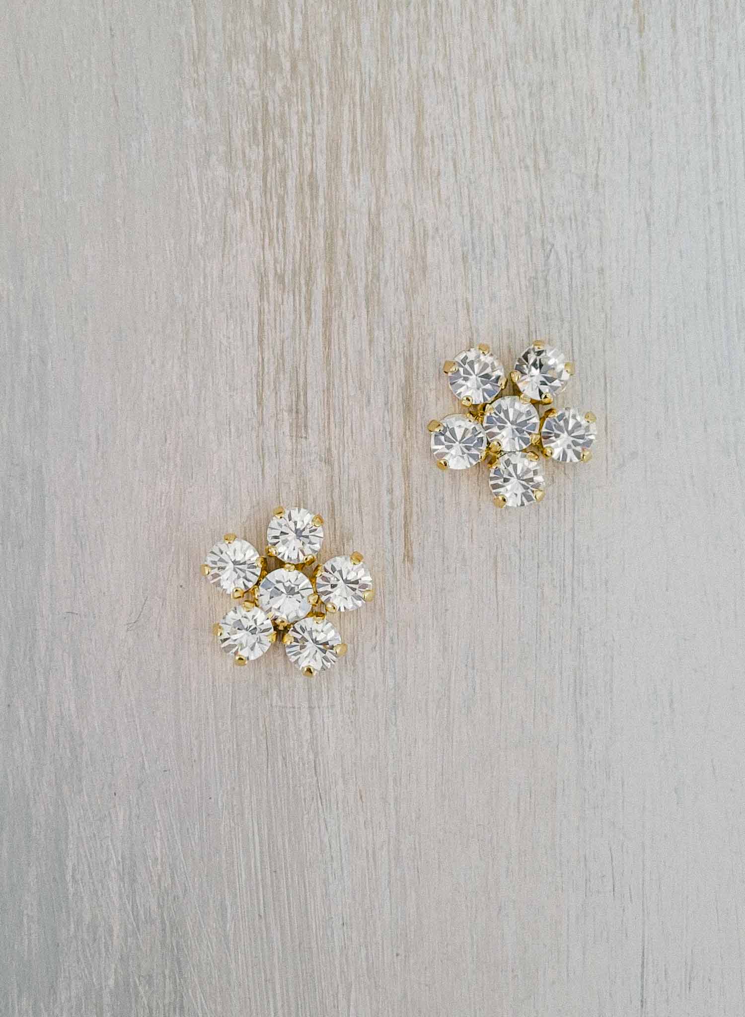 Crystal blossom stud earrings - Style #2385