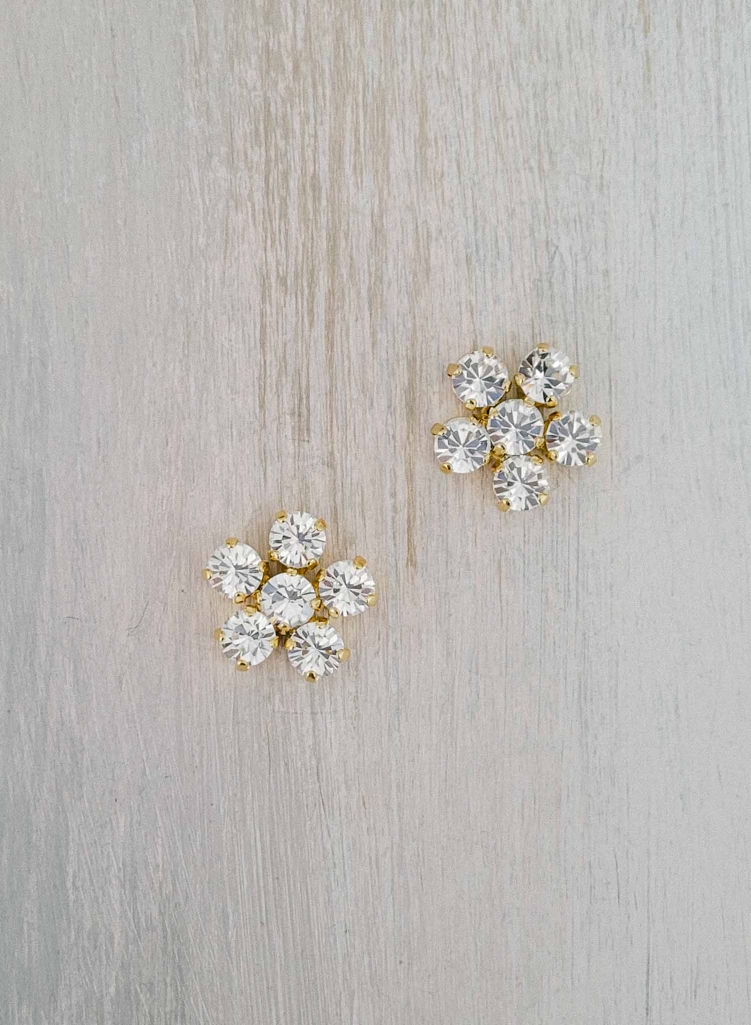 wedding earrings jewelry post back crystal by twigs and honey