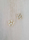 wedding earrings jewelry post back crystal by twigs and honey