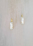 baguette crystal and gold bridal earrings by twigs and honey