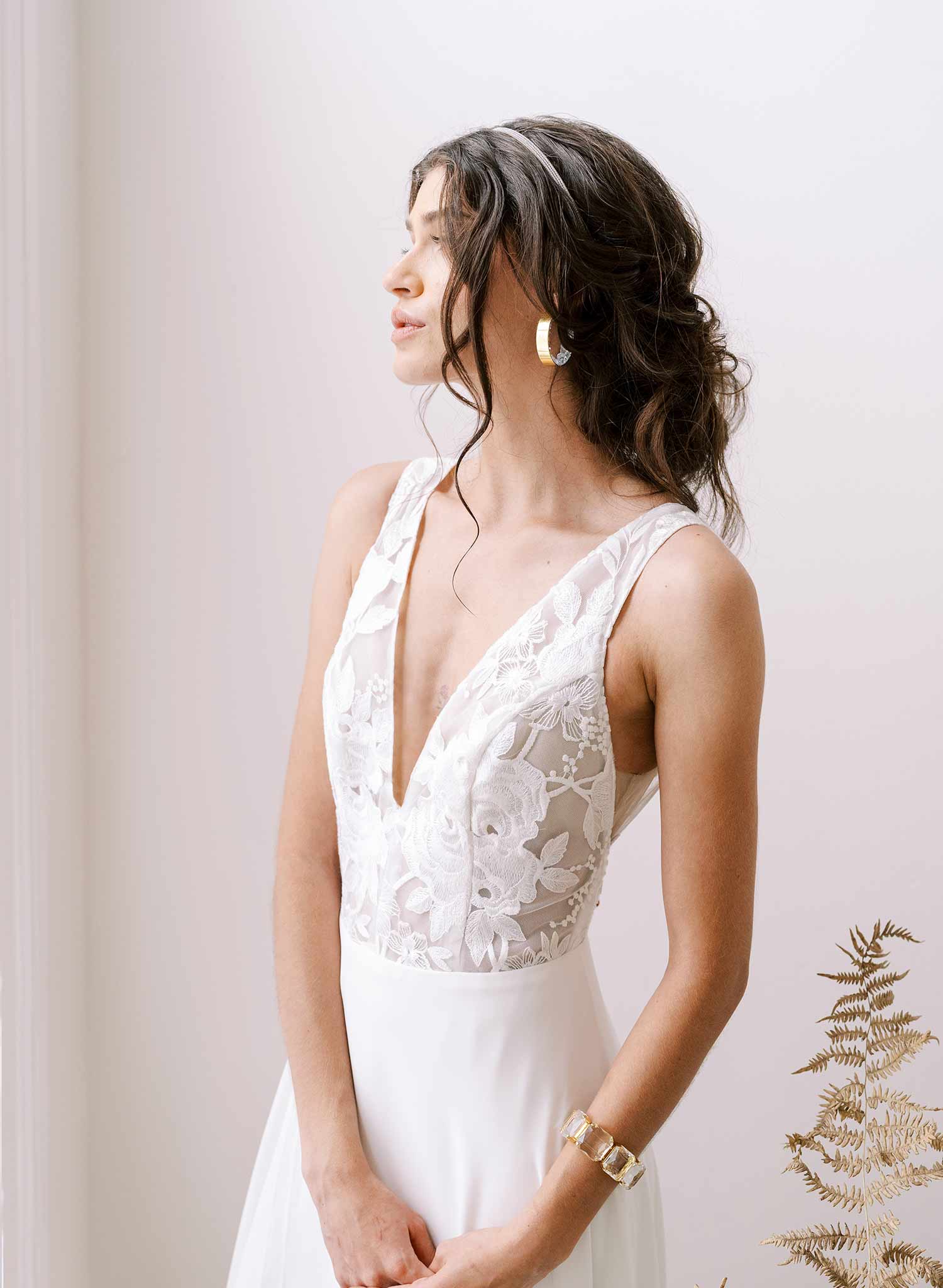 crystal bridal strech bracelet by twigs & honey