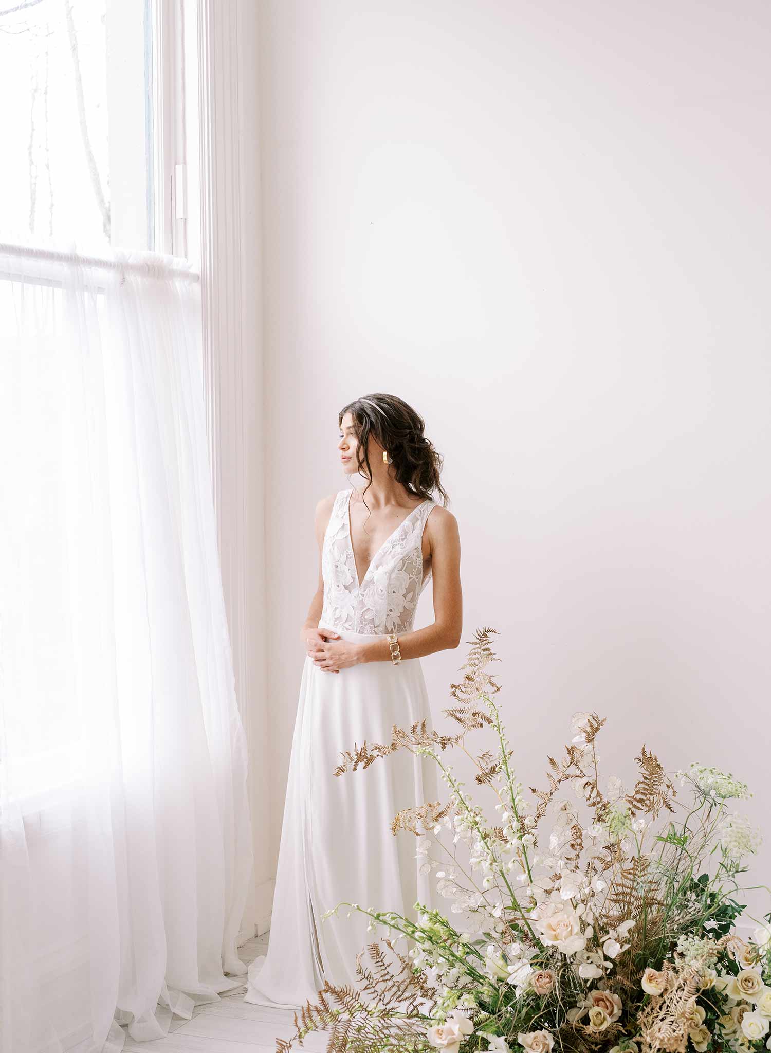 crystal bridal strech bracelet by twigs & honey