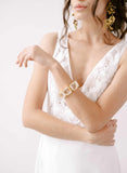crystal bridal strech bracelet by twigs & honey