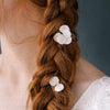 orchid bridal petal hair pin set by twigs and honey