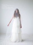 bridal cathedral veil, handmade, tulle, chapel, fingertip, blusher