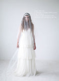 bridal cathedral veil, handmade, tulle, chapel, fingertip, blusher