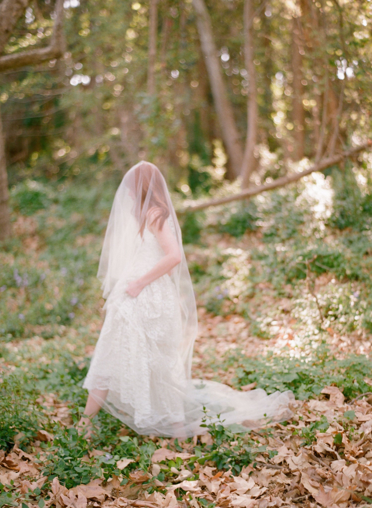 Viniodress Lacy Petal Tulle Bridal Veil Cathedral Length