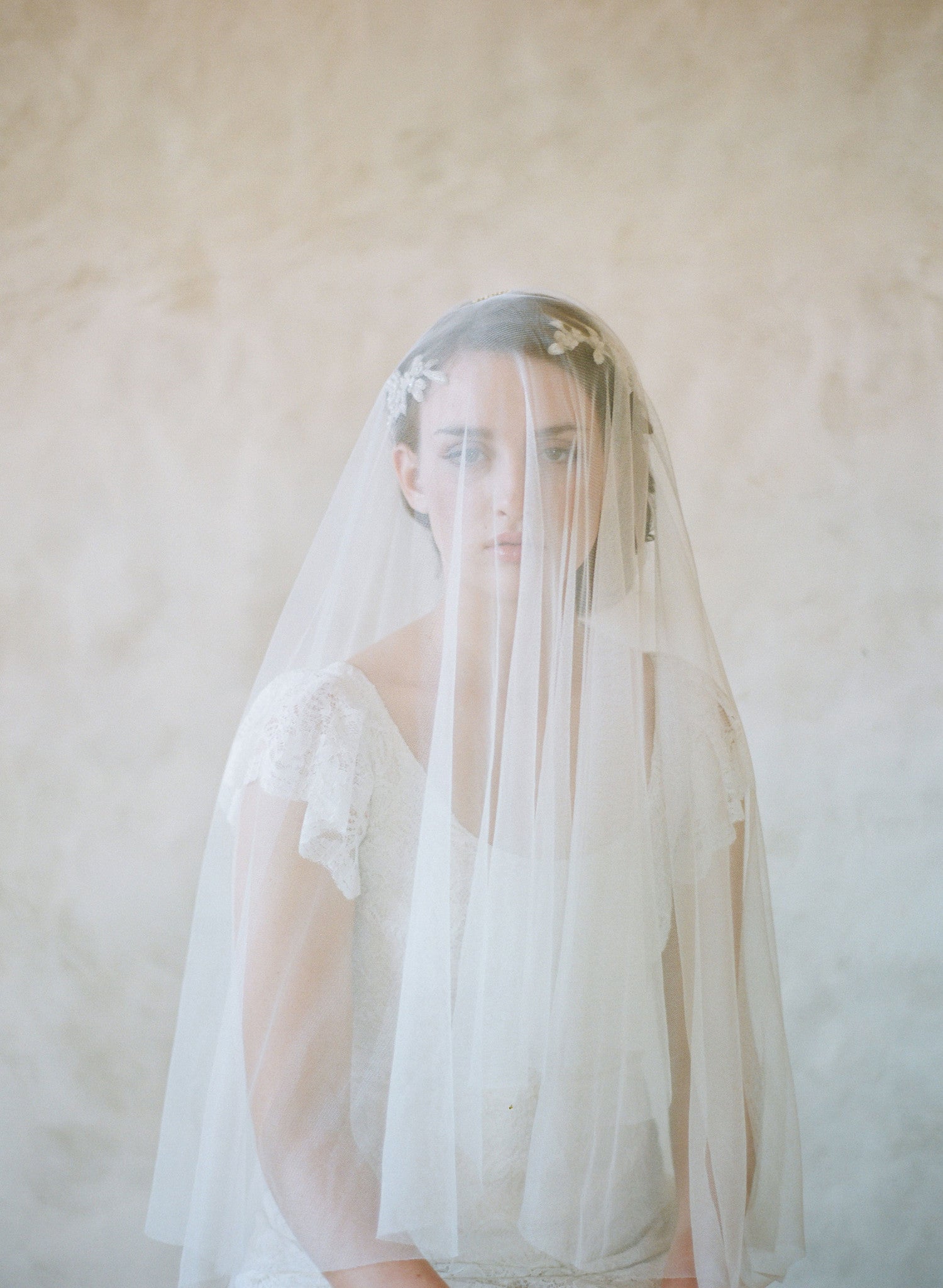 Lux tulle cathedral, chapel, fingertip length veil - Style #357lux