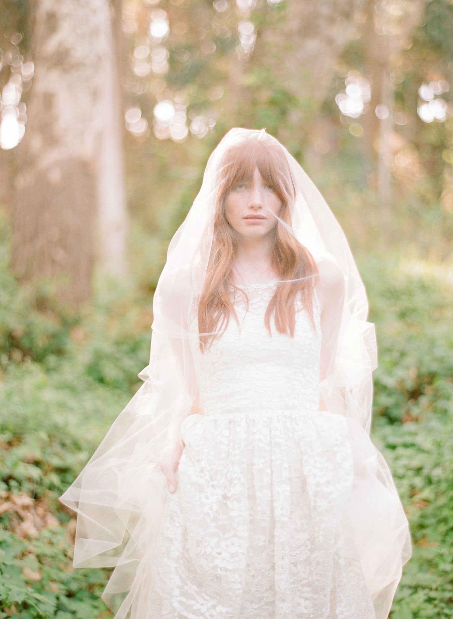 Simple Cathedral or Chapel length veil - Style #357
