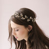 bridal hair vine, beaded hair vine, boho headpiece, 417