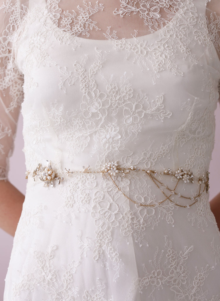 Sweet blossom belt with swags - Style # 422