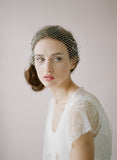 Rhinestone adorned bandeau birdcage veil - Style # 442