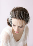 Rhinestone adorned bandeau birdcage veil - Style # 442