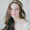 art deco inspired bridal hair piece, headpiece, vintage crystal headband, twigs and honey