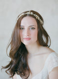 art deco inspired bridal hair piece, headpiece, vintage crystal headband, twigs and honey