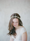 art deco inspired bridal hair piece, headpiece, vintage crystal headband, twigs and honey