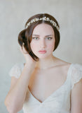art deco inspired bridal hair piece, headpiece, vintage crystal headband, twigs and honey
