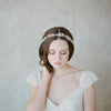art deco inspired bridal hair piece, headpiece, vintage crystal headband, twigs and honey