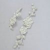 beaded and embroidered hair vine comb, twigs and honey, wedding headpiece