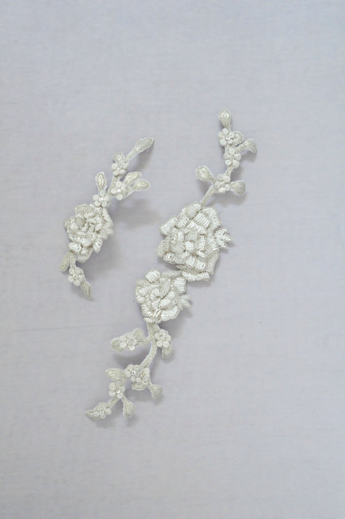 beaded and embroidered hair vine comb, twigs and honey, wedding headpiece