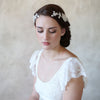 beaded and embroidered hair vine comb, twigs and honey, wedding headpiece