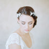beaded and embroidered hair vine comb, twigs and honey, wedding headpiece