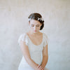 beaded and embroidered hair vine comb, twigs and honey, wedding headpiece