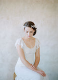 beaded and embroidered hair vine comb, twigs and honey, wedding headpiece