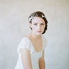 beaded and embroidered hair vine comb, twigs and honey, wedding headpiece