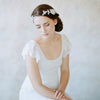 beaded and embroidered hair vine comb, twigs and honey, wedding headpiece