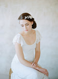 beaded and embroidered hair vine comb, twigs and honey, wedding headpiece