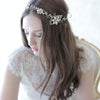 flower hair vine, enamel painted charms, bridal headpiece, whimsical and bohemian