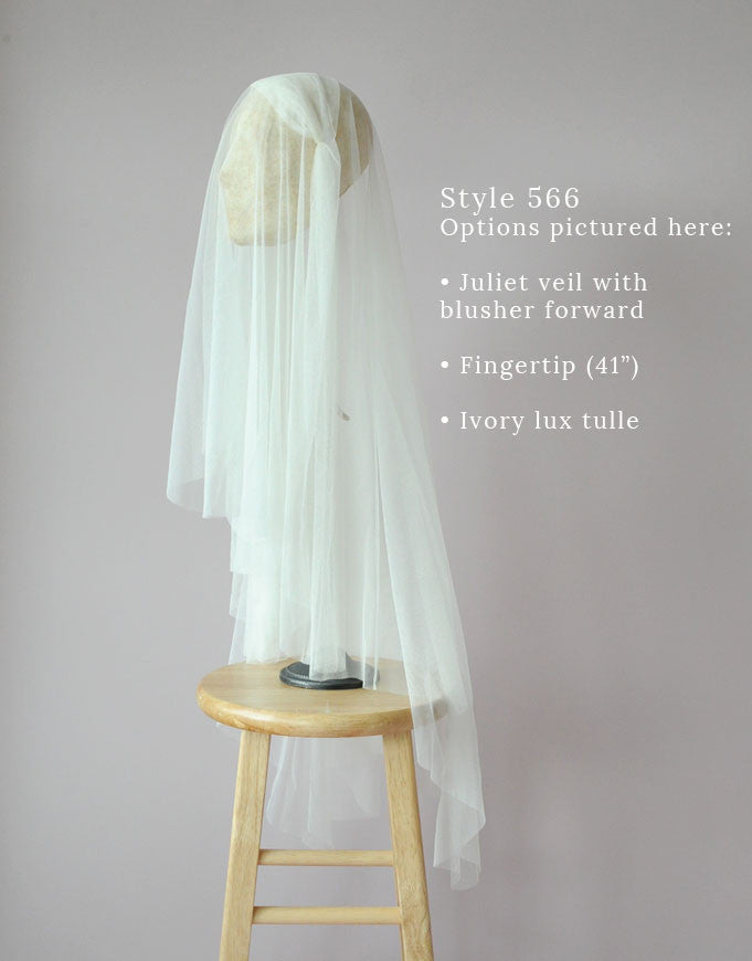 bridal veil with blusher