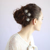 Austrian crystal starburst bobbies, twigs and honey, bridal headpiece