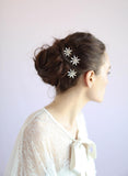 Austrian crystal starburst bobbies, twigs and honey, bridal headpiece