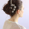 Austrian crystal starburst bobbies, twigs and honey, bridal headpiece