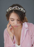 Navette Austrian crystals, bridal tiara, vintage inspired, twigs and honey