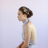 Dogwood rose gold headpiece, twigs and honey, bridal headpiece, antique gold plated