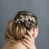 Rhinestone wavy flower headpiece, bridal headpiece, twigs and honey, Austrian rhinestones