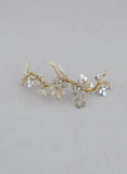 Rhinestone wavy flower headpiece, bridal headpiece, twigs and honey, Austrian rhinestones