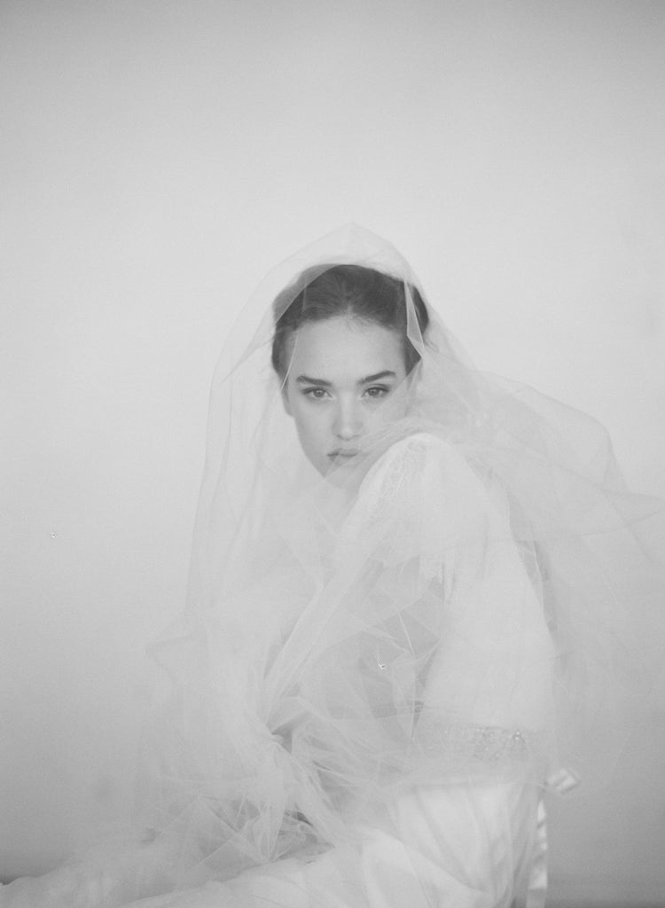 Cathedral veil, twigs and honey, extra wide veil
