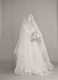 Wide cathedral veil with extra long blusher - Style #668 | Twigs ...