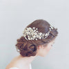 floral bridal crystal hair comb, headpiece, twigs and honey