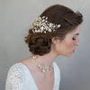 Set discount, Crystals and foliage convertible hair comb (add to style 7010) - Style #7011