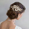 Crystals and foliage convertible hair comb - Style #7011